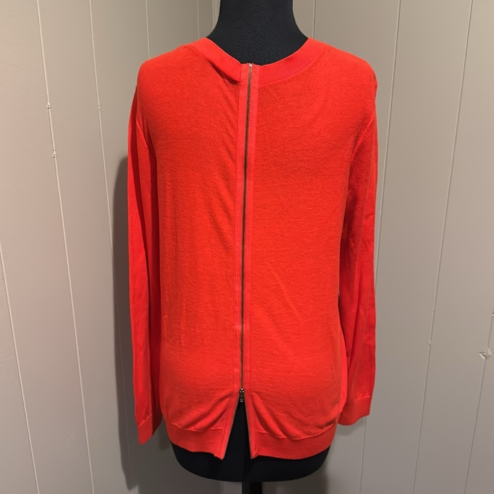 Cabi Cobblestone Fiery Red Button Front Zipper Ba… - image 5